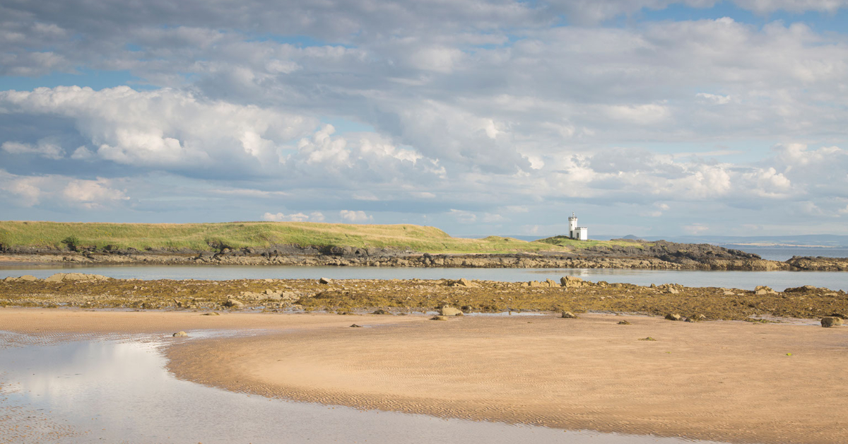 Elie Ness Lighthouse from Ruby Bay
