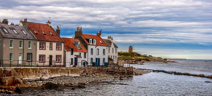 A view of St Monans in Scotland, highlighting the local scenery as a great place to get married and have a wedding.