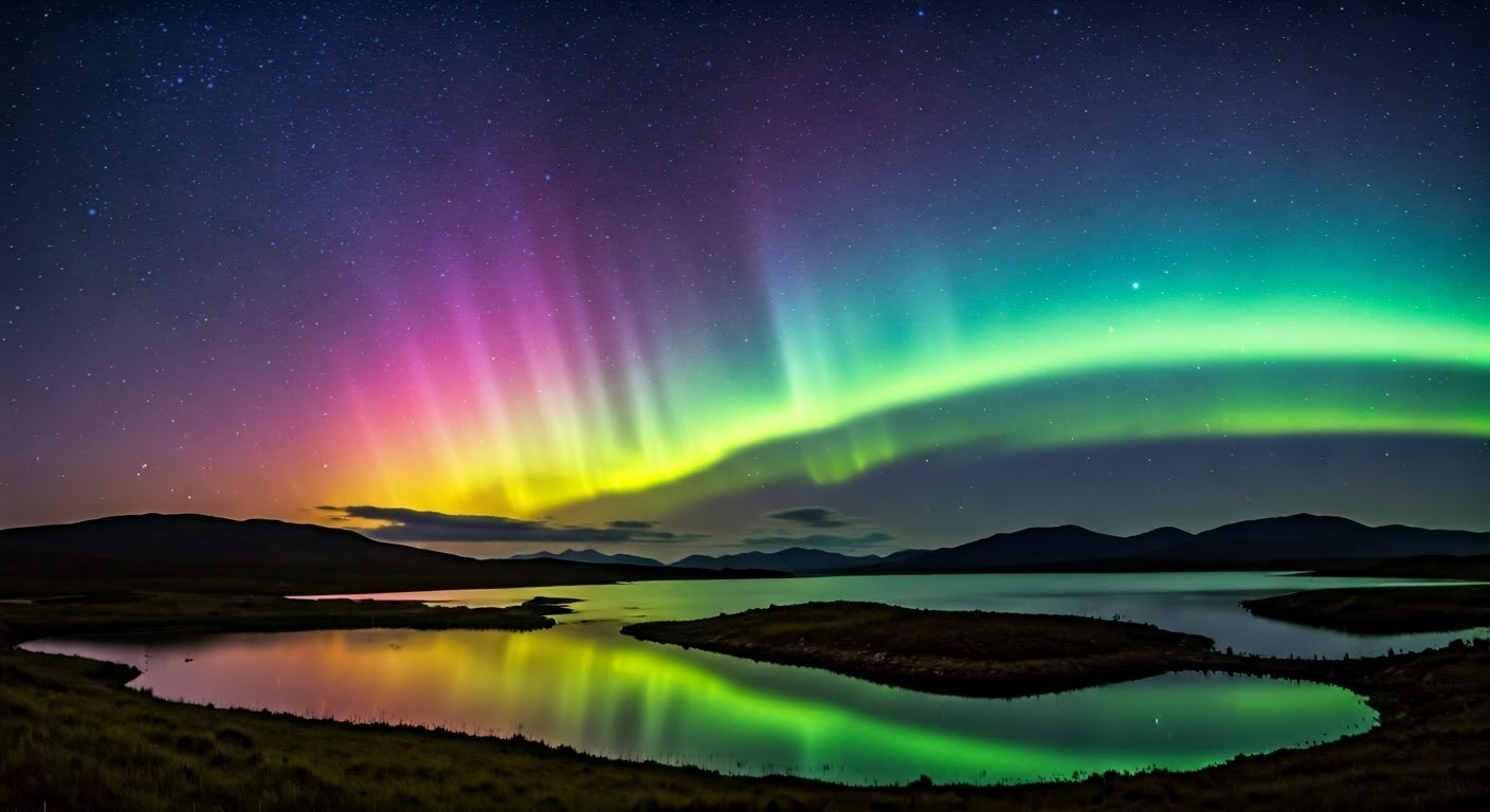 Aurora borealis representation