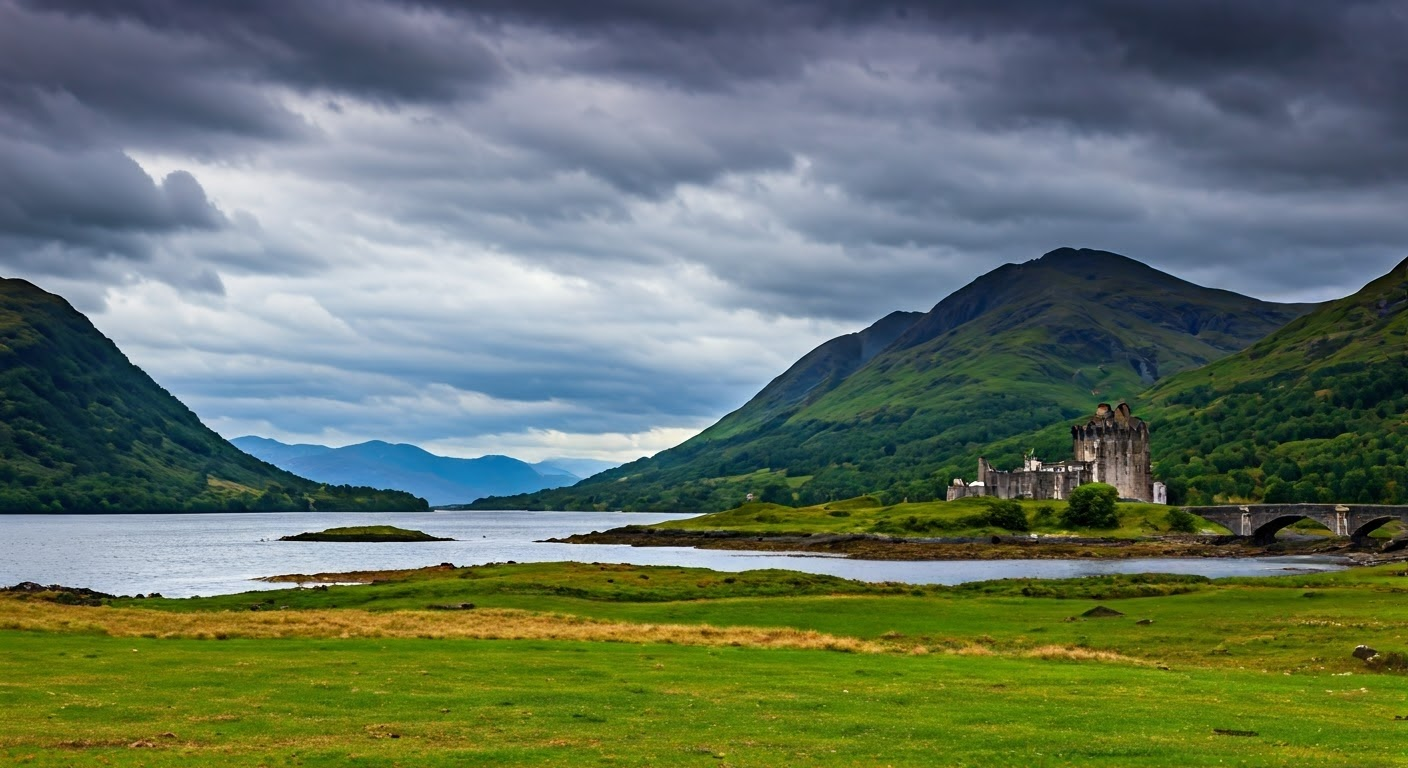 Panoramic view of Scotland's landscapes